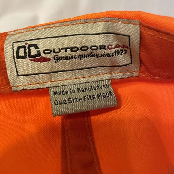 OC Outdoor Cap Plain Orange Strapback Hat Cap Adjustable Hunting Baseball cbar99 - Picture 9 of 11